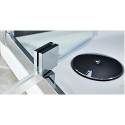 Καμπίνα Ντουζιέρας Devon Pivot Clean Glass PF80C-100 και 2XF3/195-100 με 1 ανοιγόμενo φύλλo 84-87x195cm Chrome